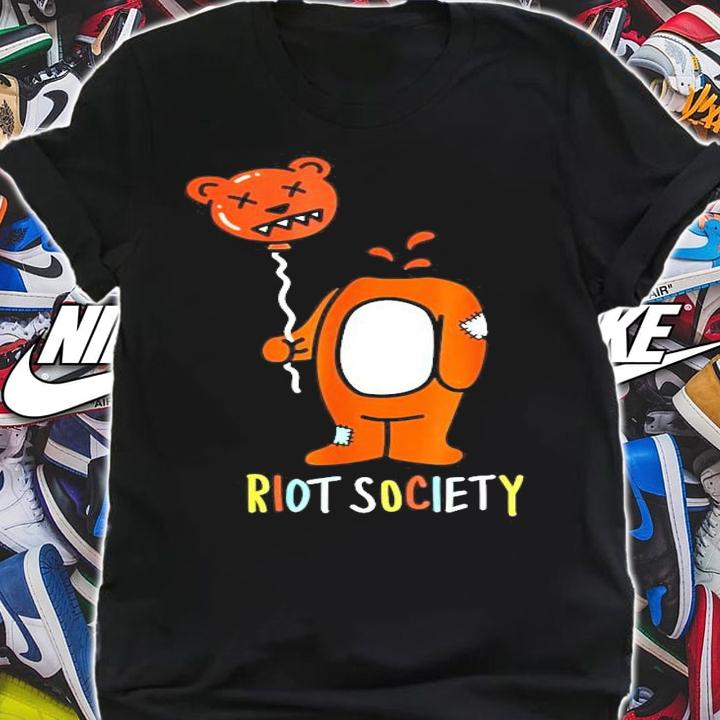 Riot society bear balloon head shirt