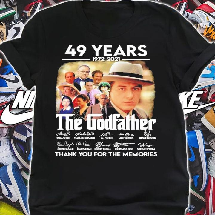49 years 1972 2021 The Godfather thank you for the memories shirt