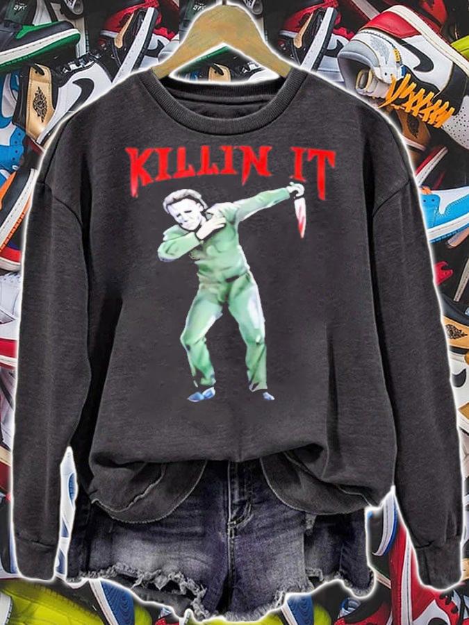 Killin it Michael Myers dabbing shirt sweatshirt