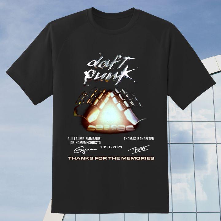 Daft Punk 1993-2021 Signatures Thanks For The Memories Shirt