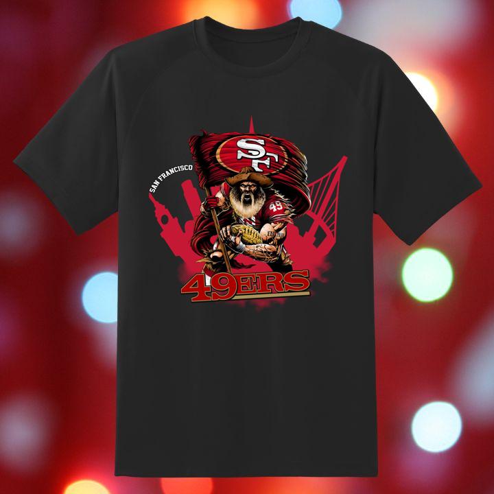 Jack Davis Hold San Francisco 49ers Flag T-Shirt - Limited Edition