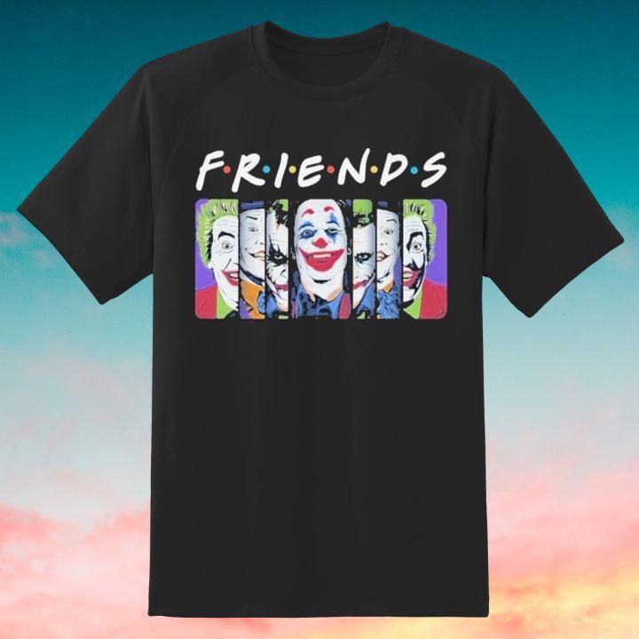Official Friends Joker Joaquin Phoenix Jack Nicholson Mark Hamill Heath Ledger Cesar Romero T-Shirt