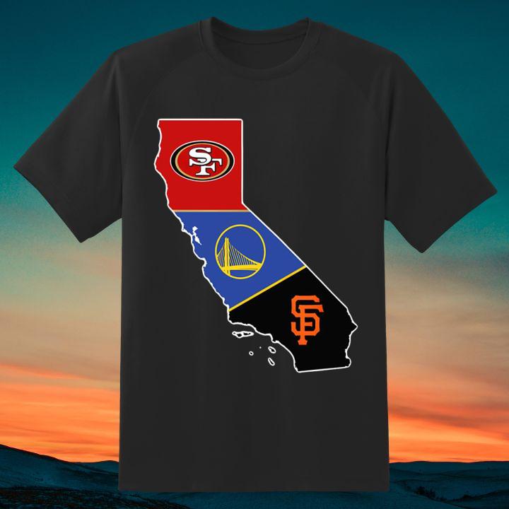Premium California State San Francisco 49Ers Golden State Warriors Giants Logo Shirt