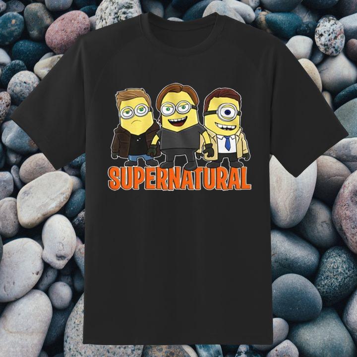Supernatural Minions Dean Sam Castiel Parody Funny Shirt