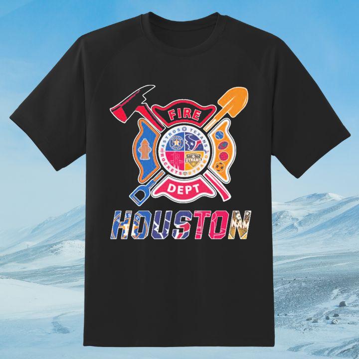 Fire Dept Houston Sports Firefighter T-Shirt