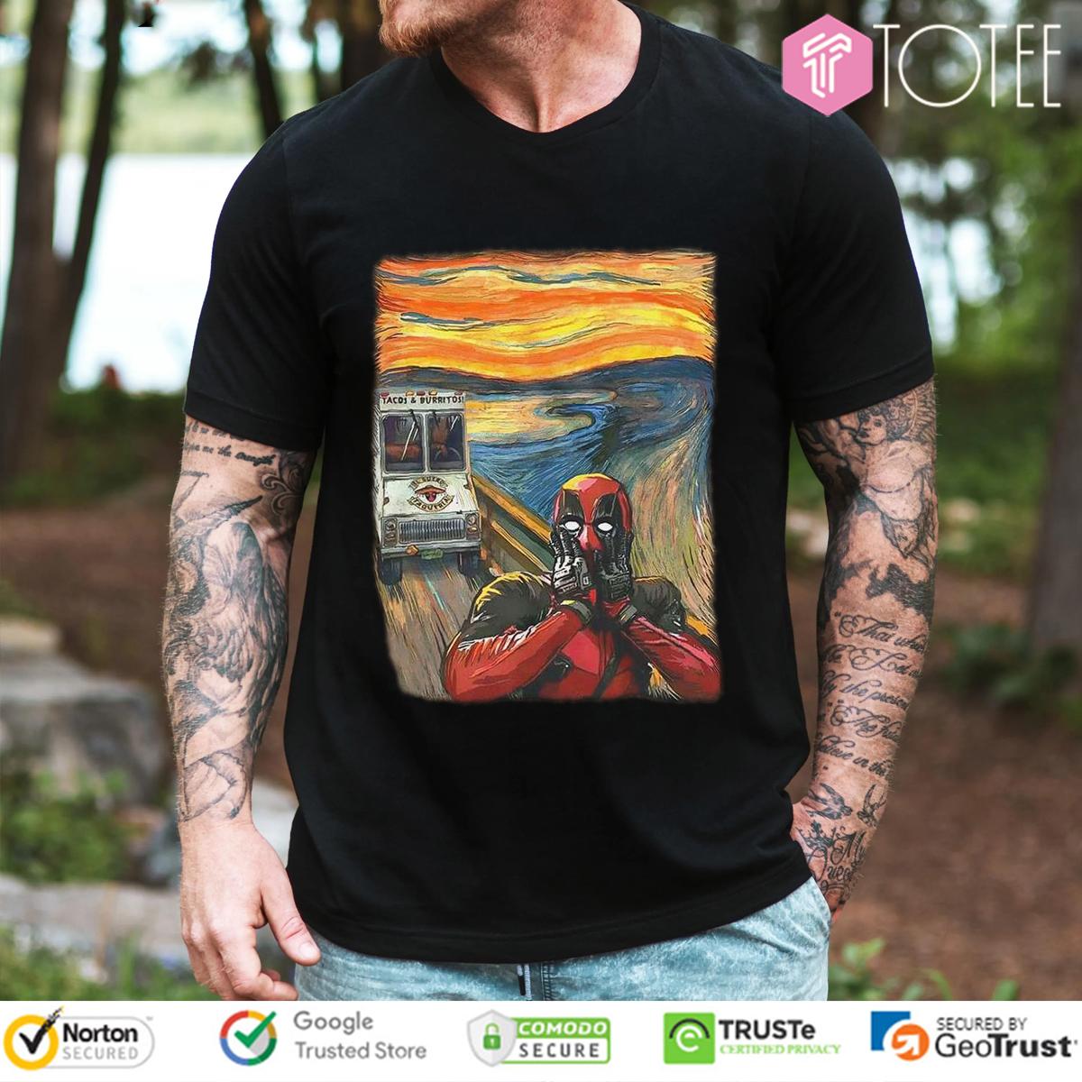 The Scream Parody Deadpool Marvel T-Shirt