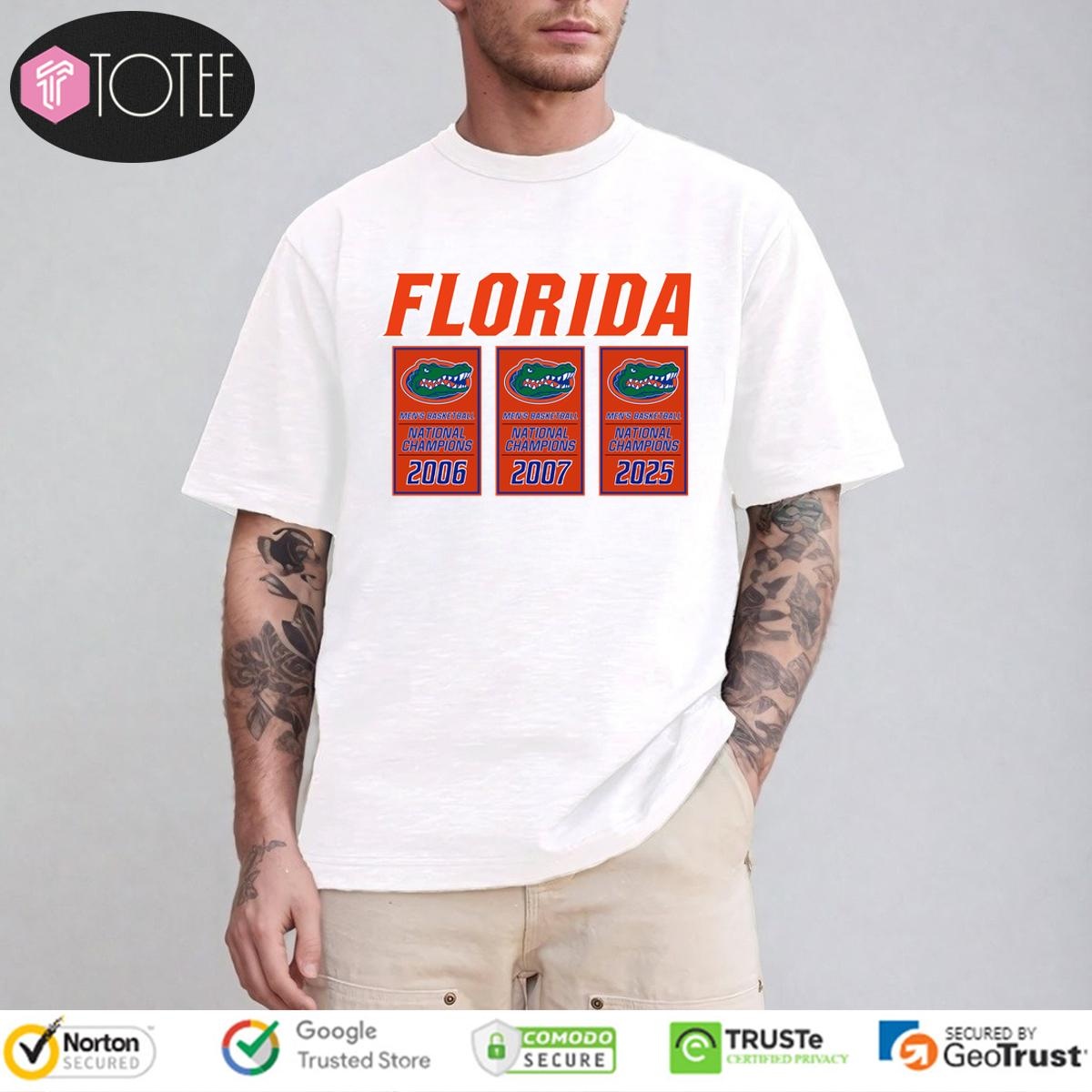 Gators Basketball: Ultimate TShirt for 3X NCAA Champs!