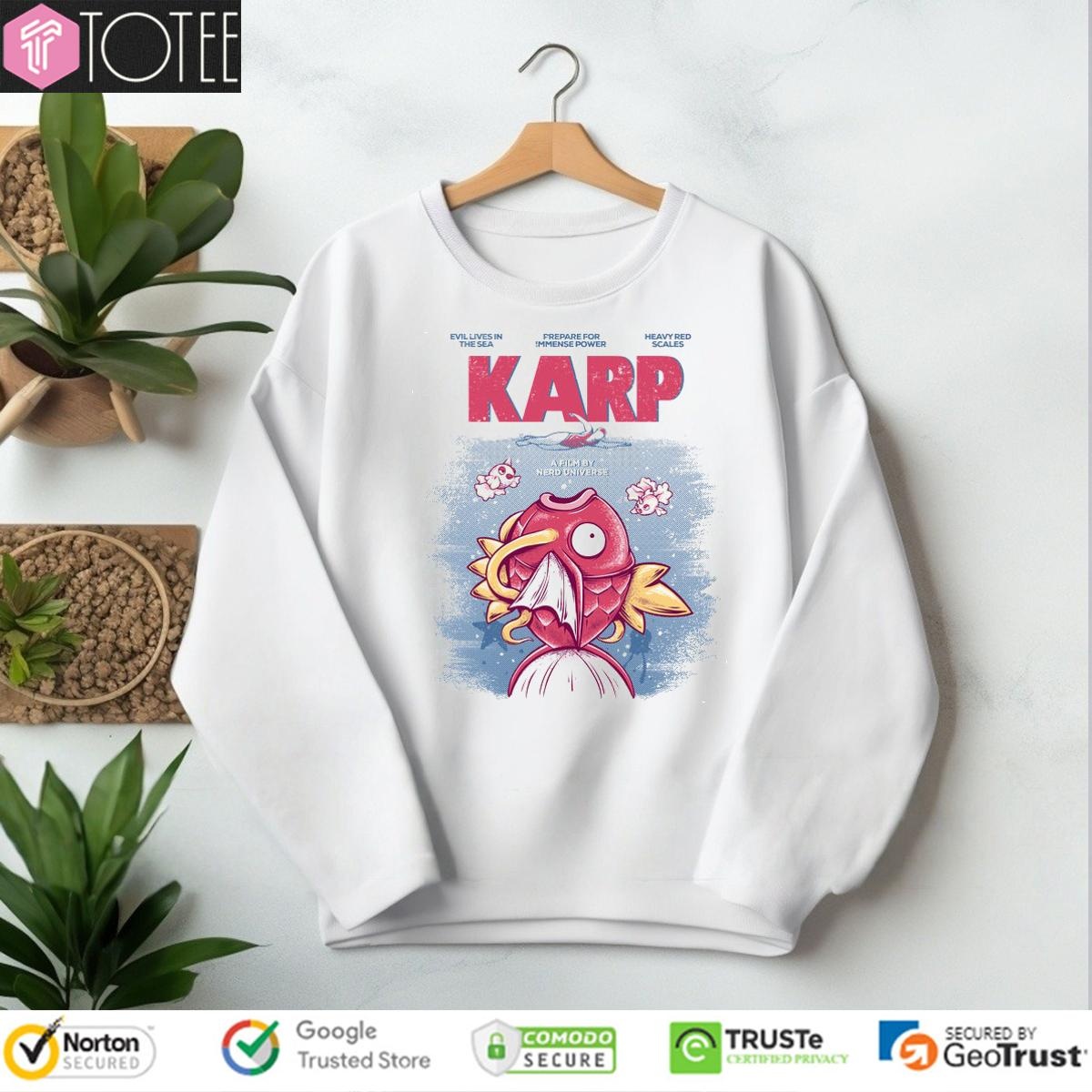 Karp Pokémon Magikarp Parody Jaws Film Sweatshirt