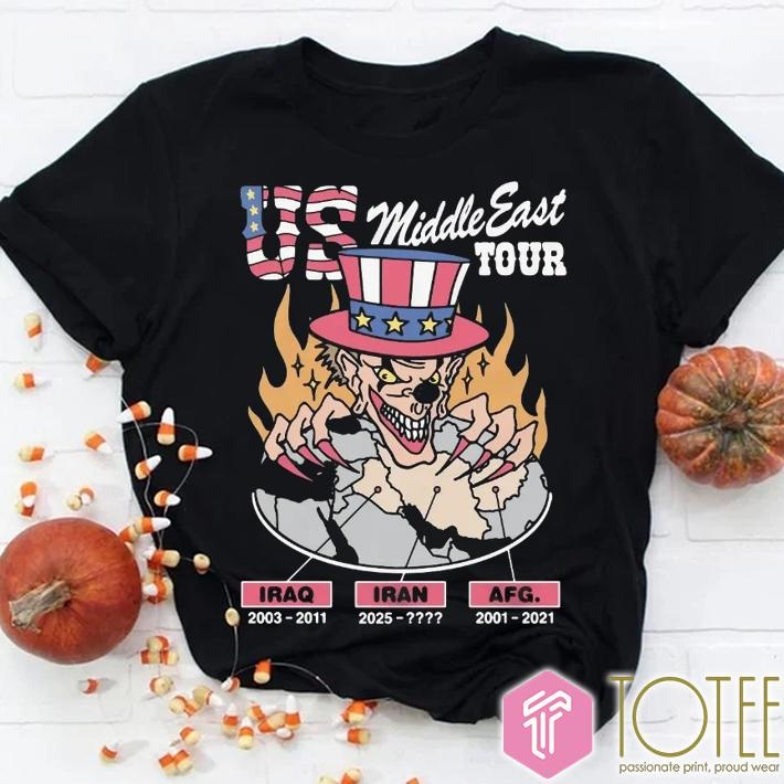 Us Middle East Tour Iraq Iran Afg Happy 4Th Of July T-shirt
