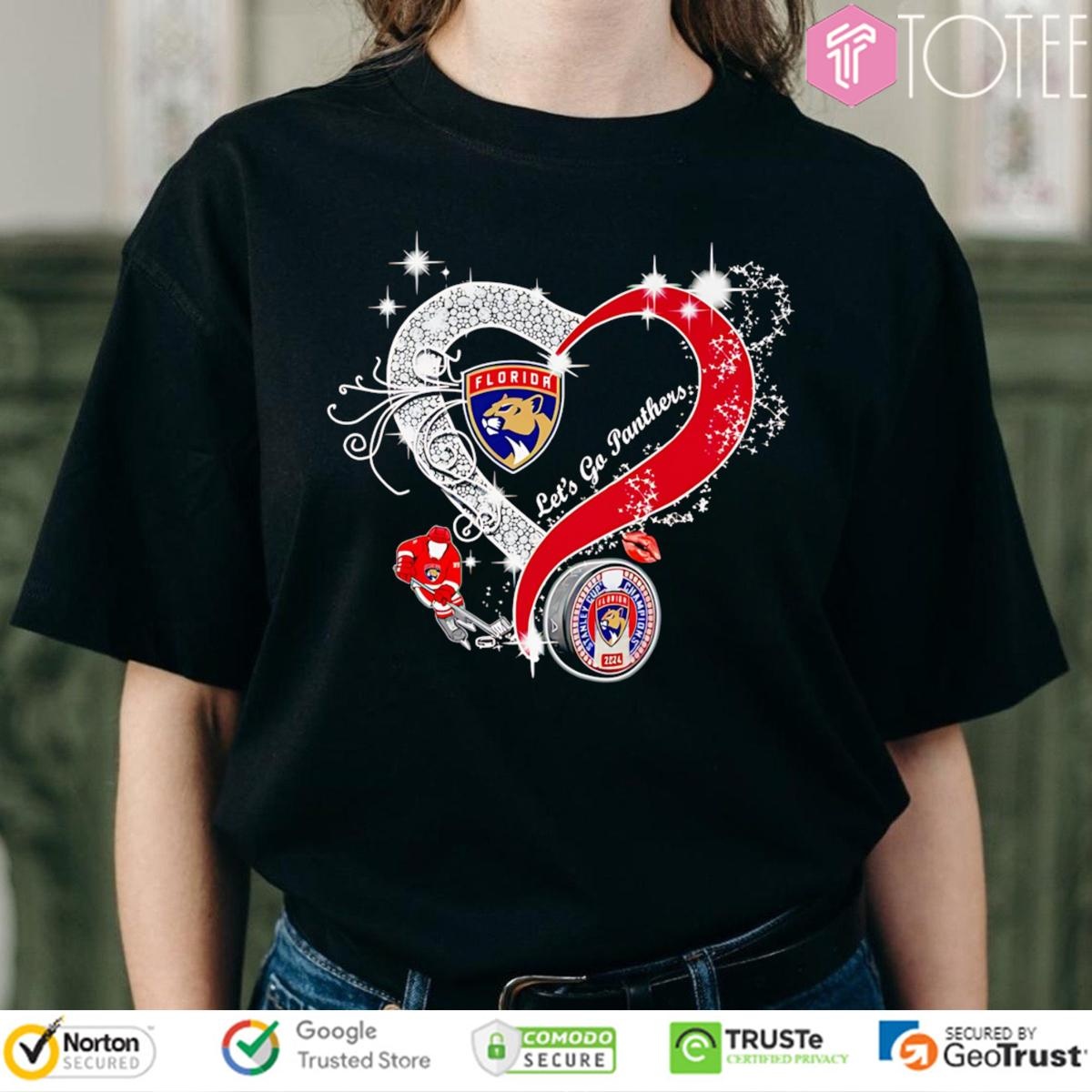 Diamond Heart Lets Go Florida Panthers T-shirt