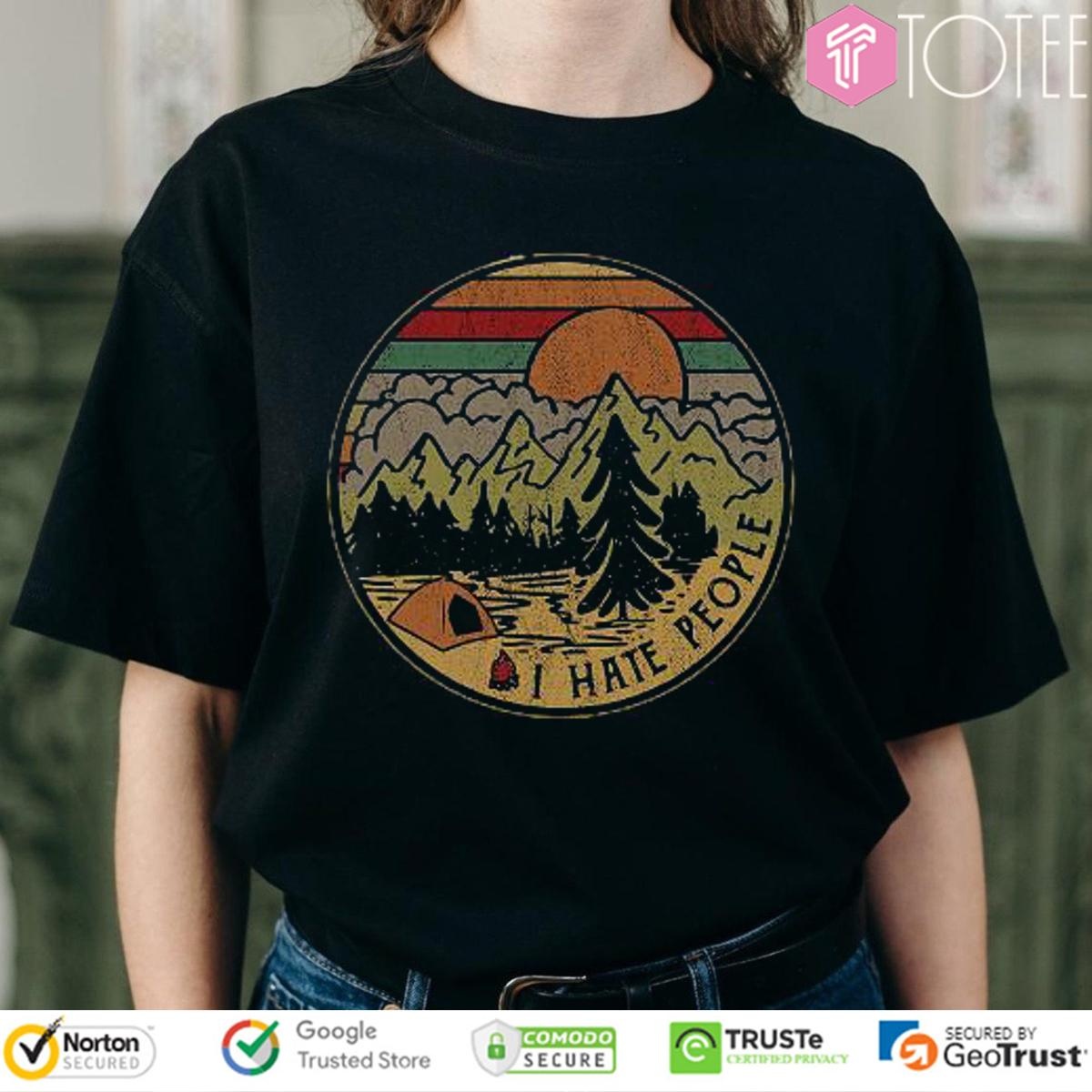 I Hate People Camping Vintage T-shirt