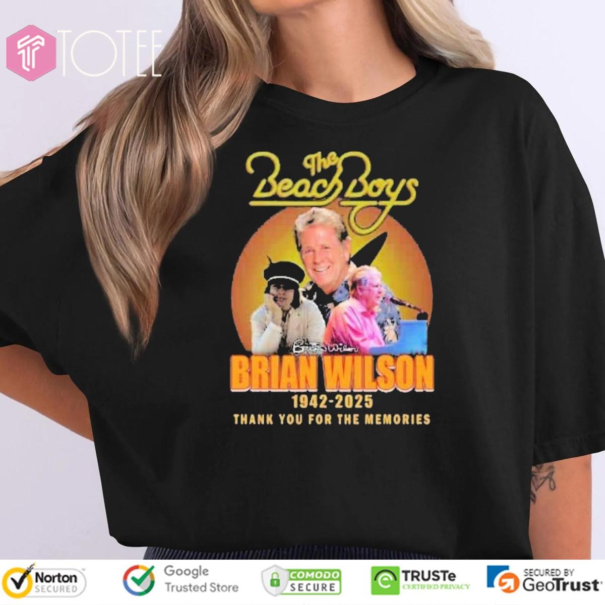 The Beach Boys Brian Wilson 1942-2025 Thank You For The Memories T-shirt