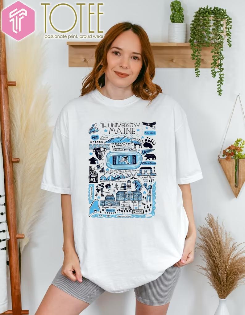 University Of Maine Art Illustration T-shirt