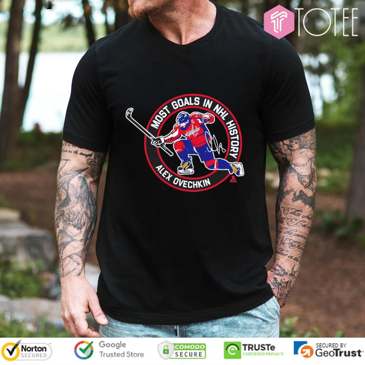 Most Goals In Nhl History Alex Ovechkin 895 Washington Capitals Signature T-shirt