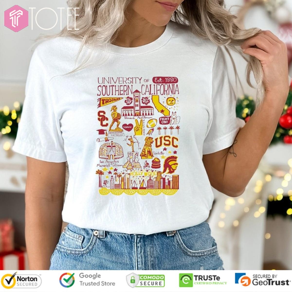 University Of Southern California Art Illustration T-shirt