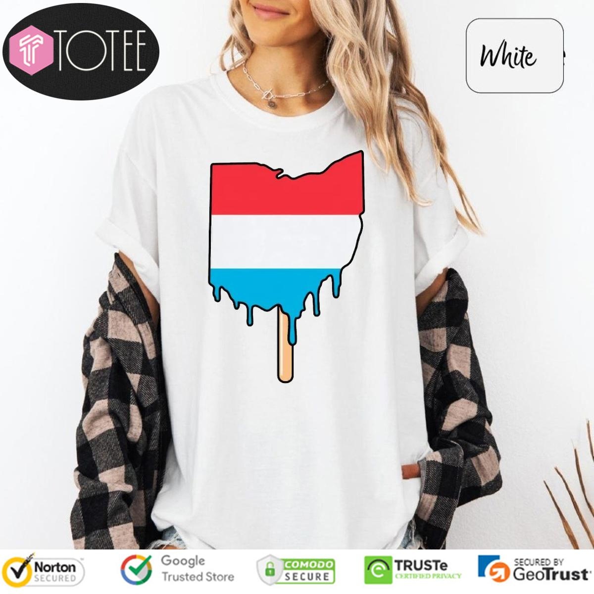 Ohio Luxembourg Flag Ice Cream T-shirt