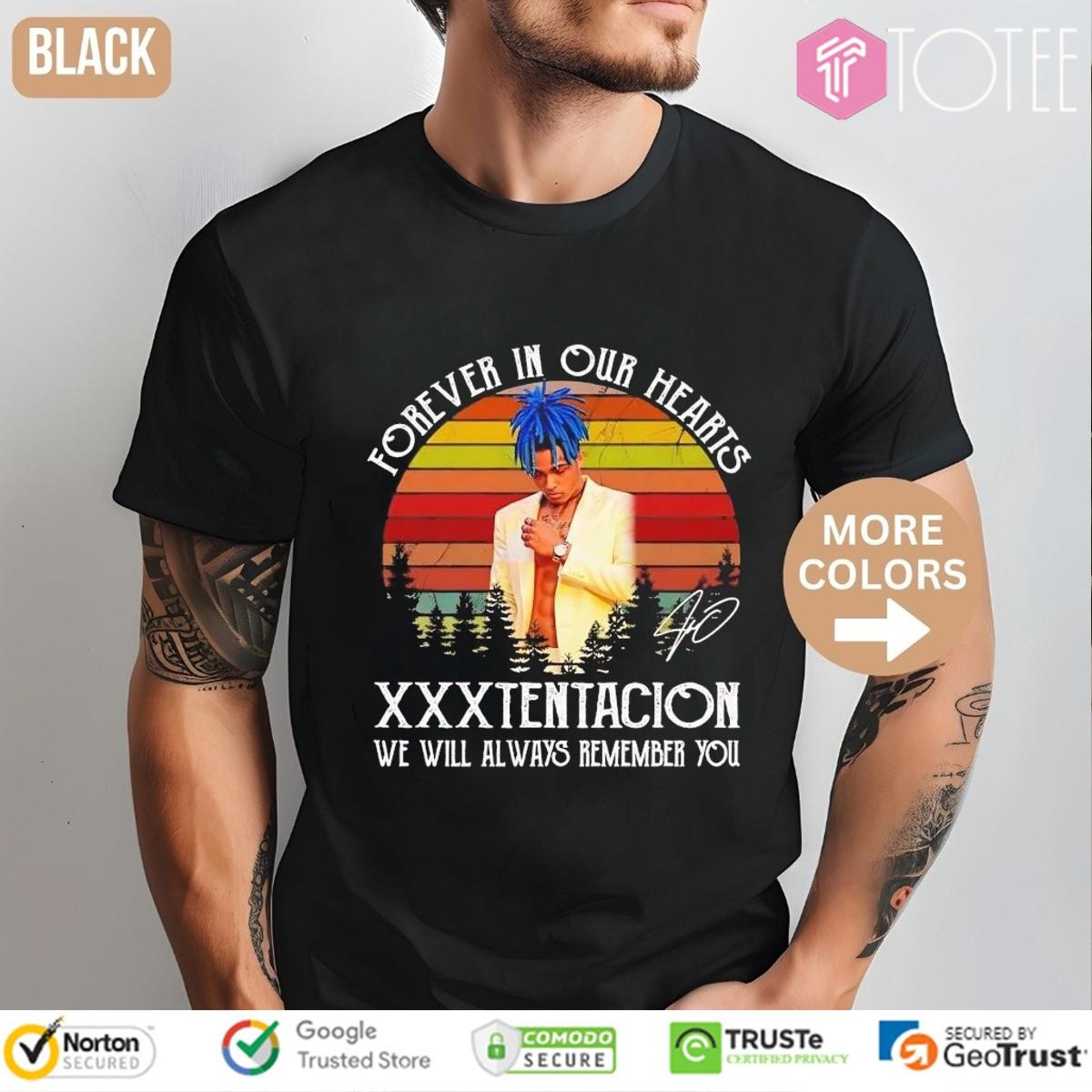 Xxxtentacion Forever In Our Hearts Signature Vintage Sunset T-shirt