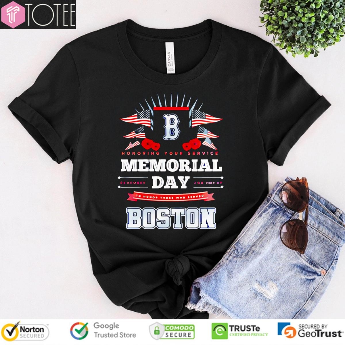 Boston Red Sox Honoring Your Service Memorial Day T-shirt