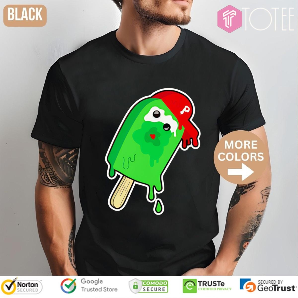 Phillie Phanatic Ice Cream Baseball Philadelphia Phillies Mascot T-shirt