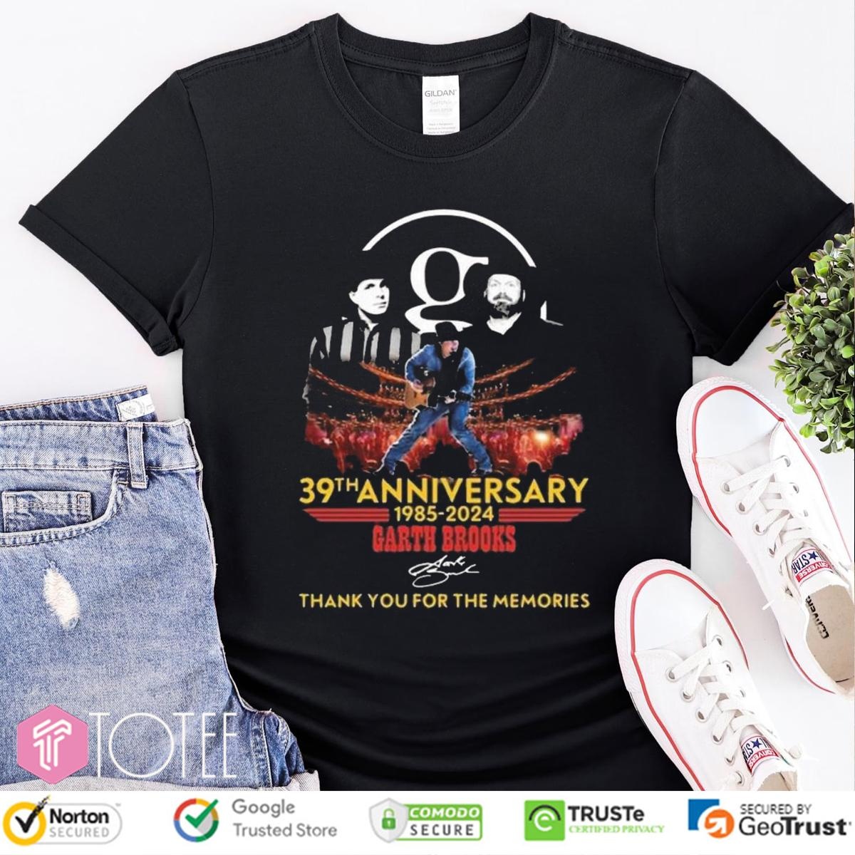 39Th Anniversary 1985-2024 Garth Brooks Music Signature T-shirt