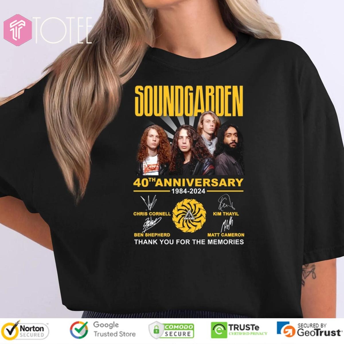 40Th Anniversary 1984-2024 Soundgarden Signatures T-shirt