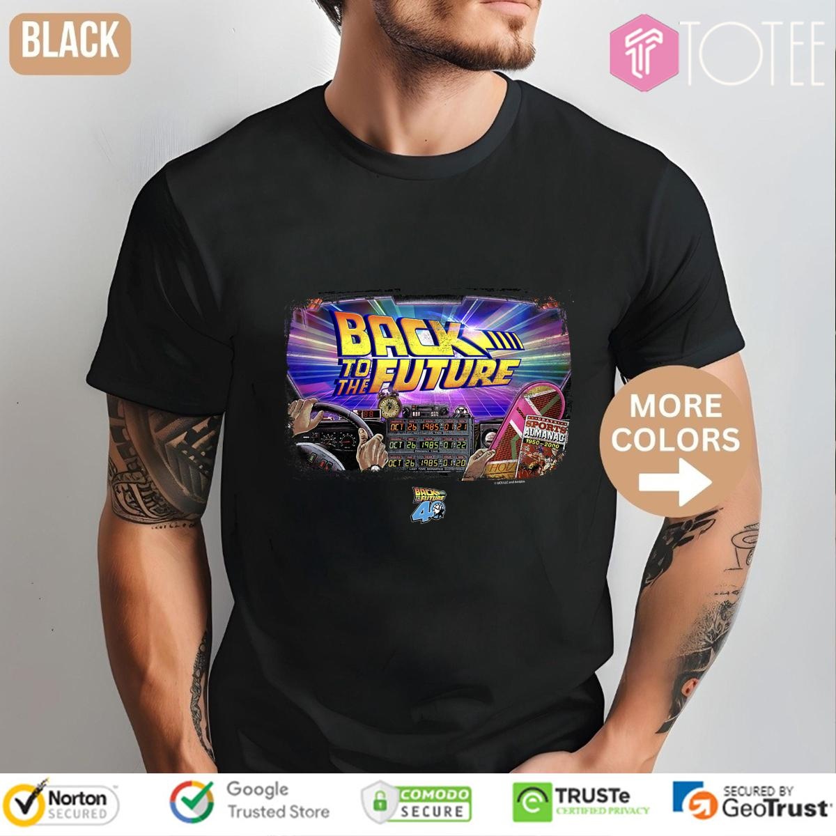 Back To The Future 40Th Anniversary Time Machine Pov T-shirt