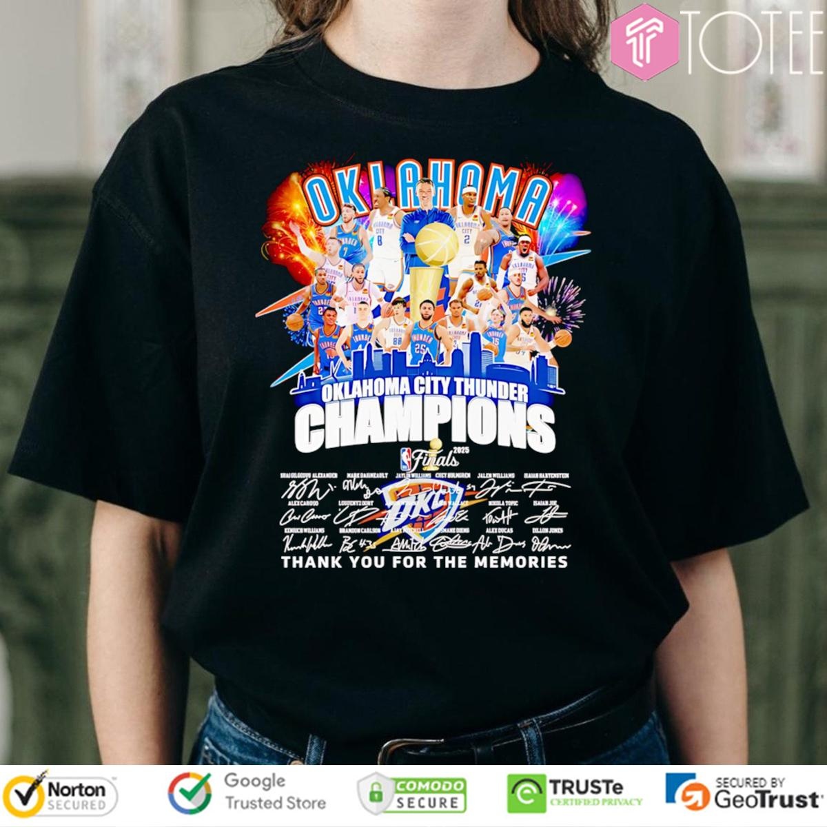 Oklahoma City Thunder Champions Signed T-shirt