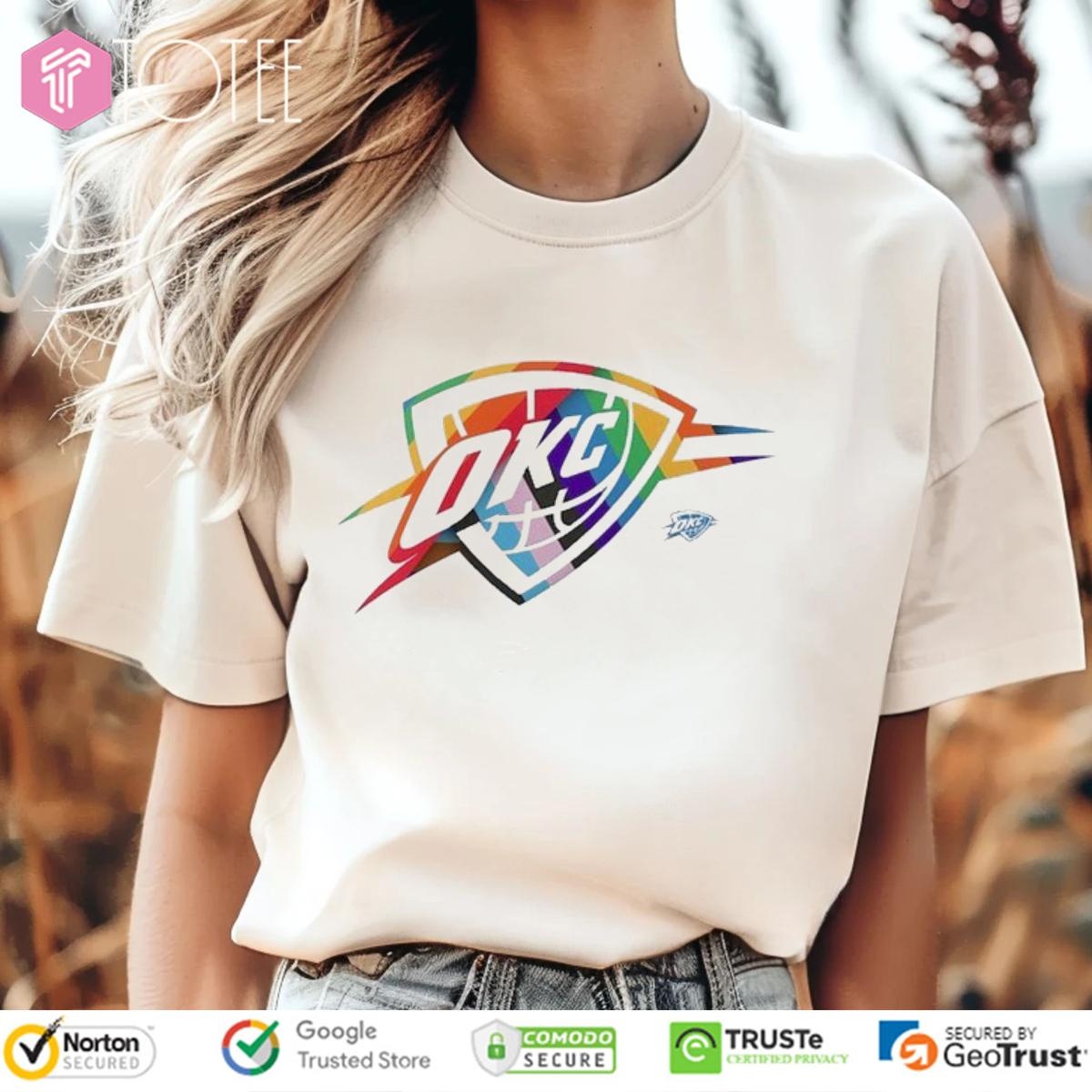 Lgbt Pride Oklahoma City Thunder Logo T-shirt