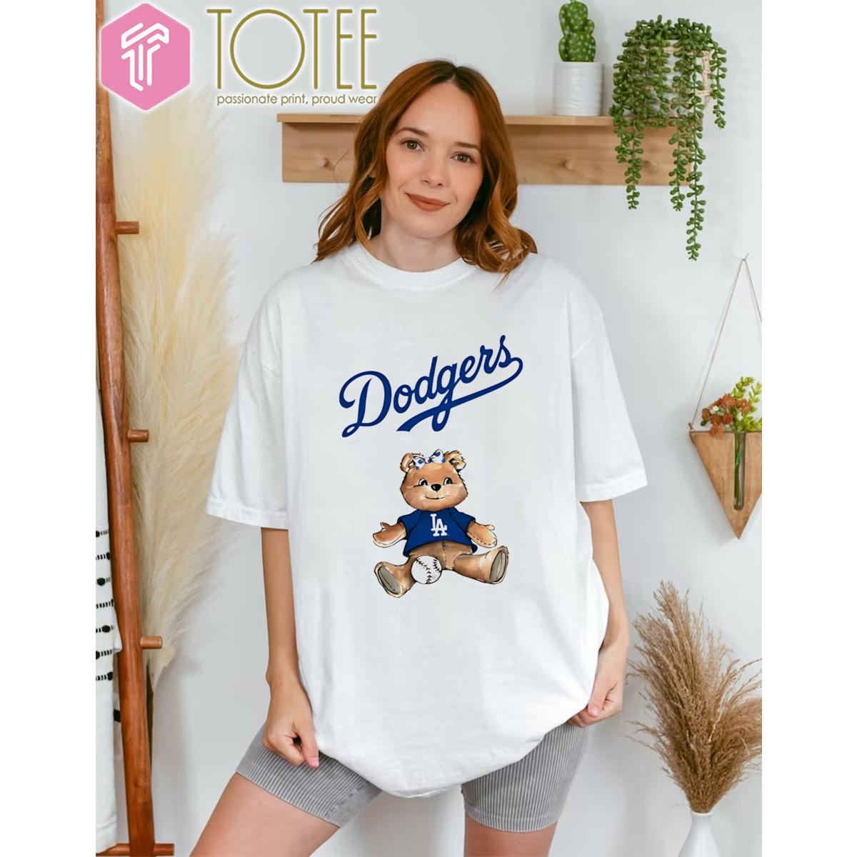 Los Angeles Dodgers X Tiny Turnip Teddy Bear T-shirt