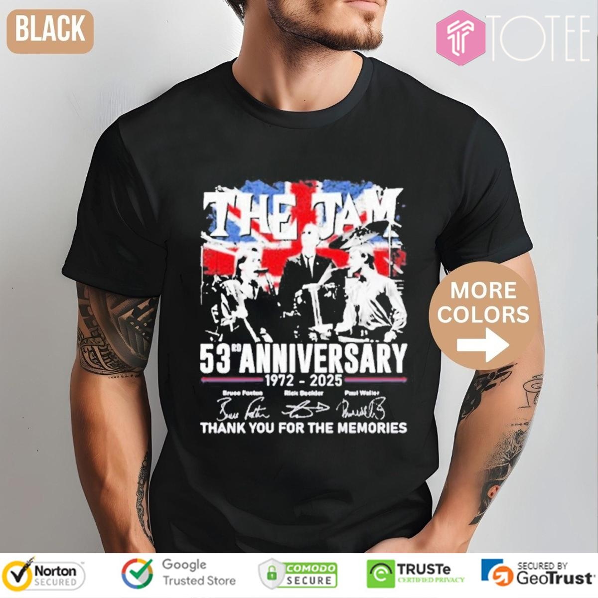 53Rd Anniversary 1972-2025 The Jam Signatures T-shirt