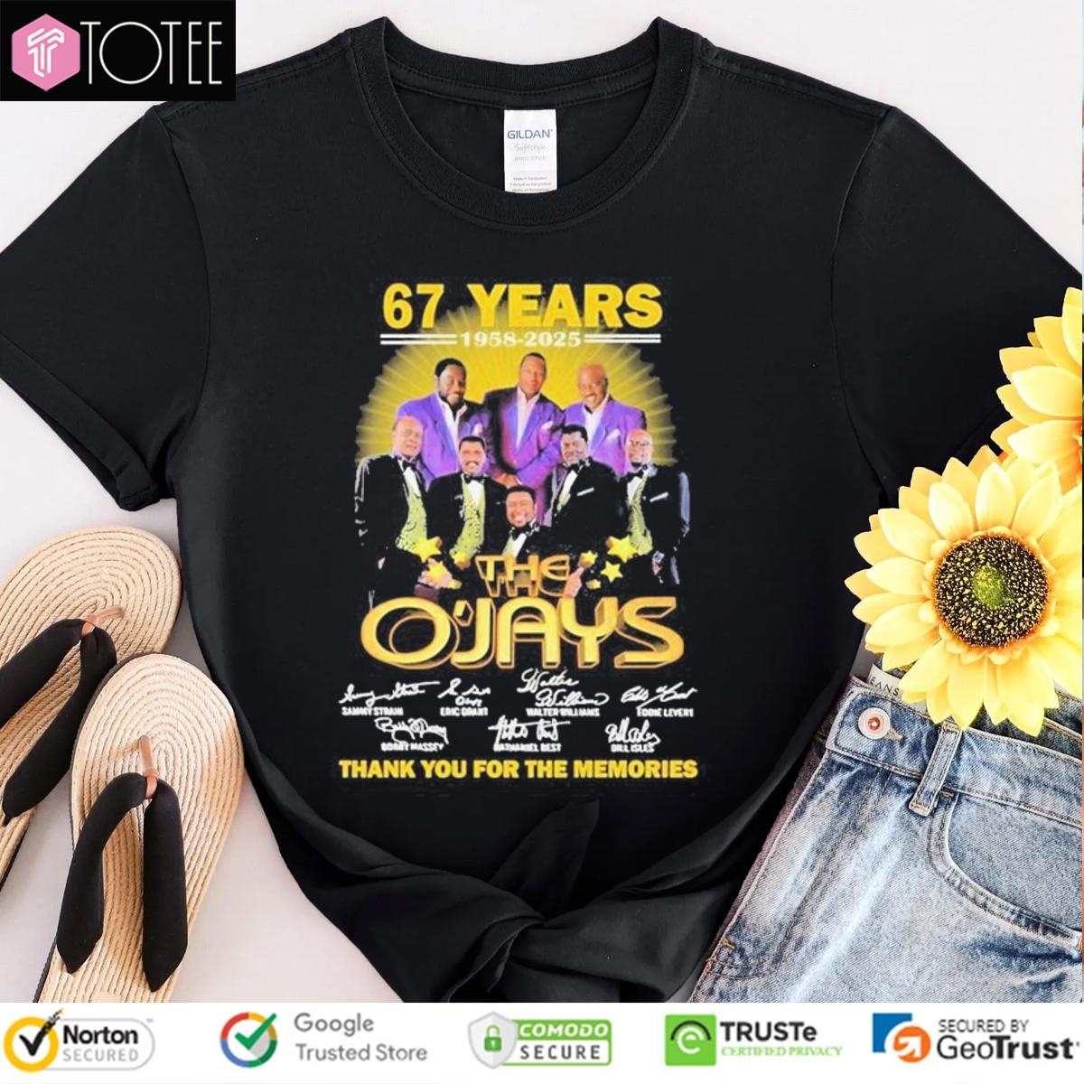67 Years 1950-2025 The Ojays Signatures T-shirt