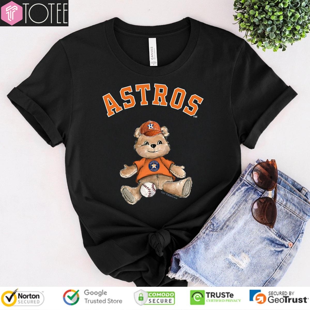 Tiny Turnip Teddy Houston Astros Baseball T-shirt